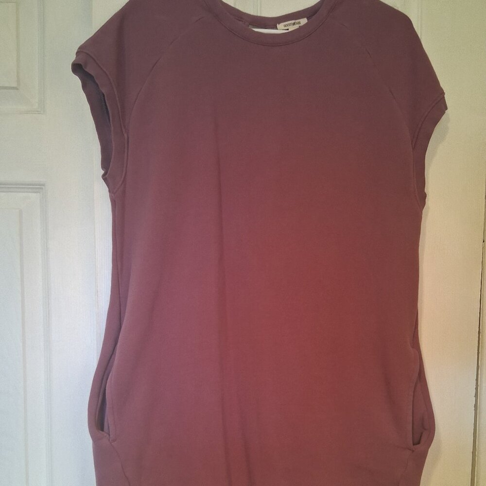 Purple Short Sleeve Sweater Dress